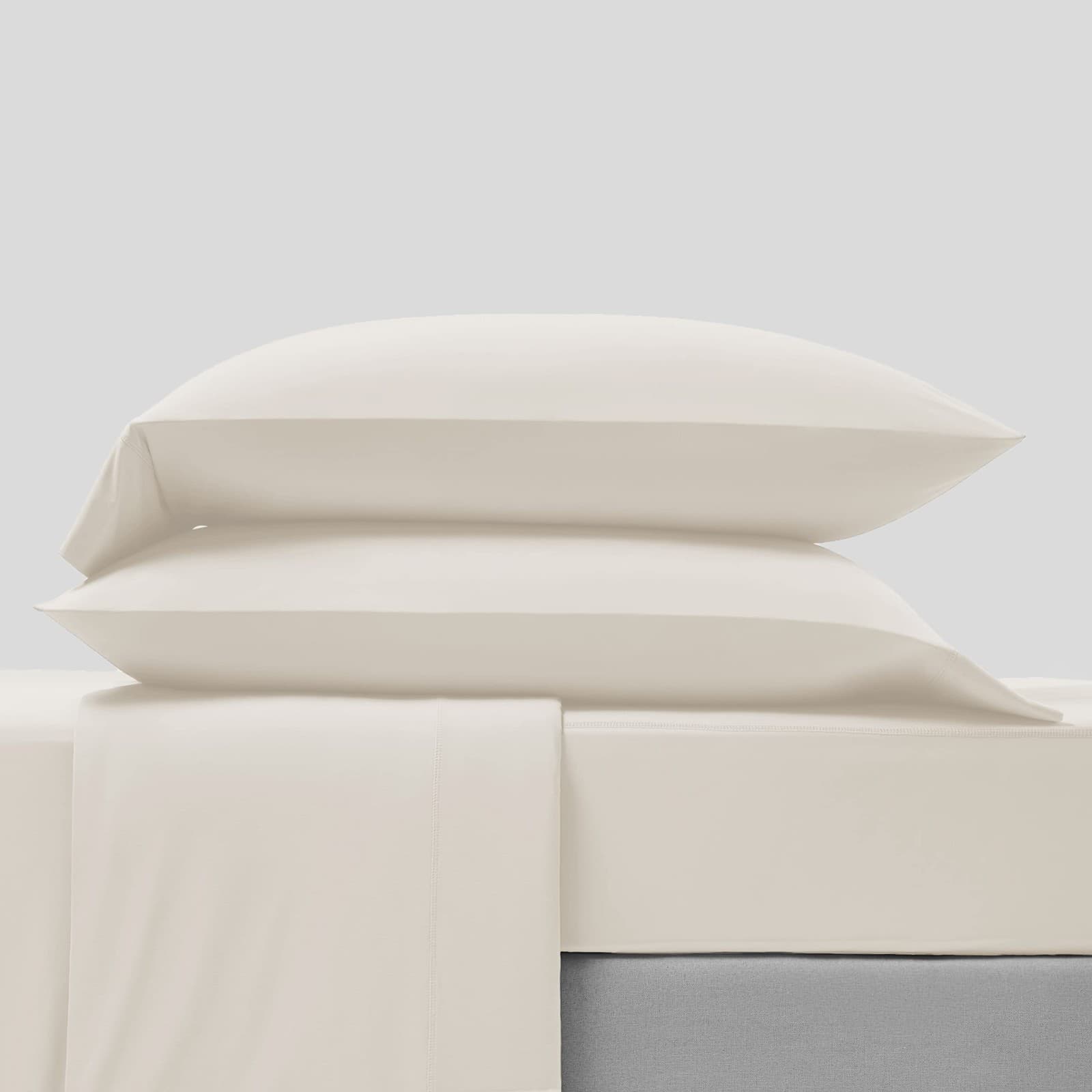 Rest 2pc Standard Pillowcases Soft Cooling Pillow Covers Snow Ivory